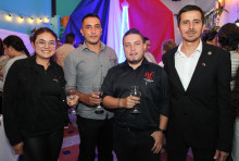 Eloisa Castillo, Víctor Pino, Jhonathan Peláez y Jorge Cortés