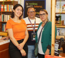 Librería Ágora Café Libro: Alejandra Jiménez, Esaud Forero y Ana Elcy Muñoz.