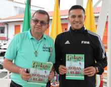 Jhon Freddy Tobón Jaramillo y Jhon Alejandro Gallego Arango, árbitro FIFA. 