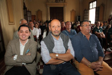 Jorge Andrés Arango, alcalde de Samaná; Fabio Gómez Mejía, mandatario de Aguadas, y Juan Alberto Vargas, gobernante de Victoria.