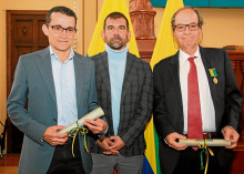 Rubiel Antonio Grajales Ocampo, Hernán Alberto Bedoya y César Augusto Giraldo Giraldo.