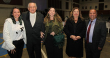 Luz Estela Mejía, diácono Ancízar Neira, Ana María Neira, Matilde García y Álvaro Gutiérrez.