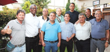 José Alirio Gil, Wilson González, Leonardo Leal, Luis León, Robertulio Timote, Rubén Darío Giraldo, Orlando Izquierdo, José Pascual Blanco, Josué Jaramillo y Dago Alberto Padilla, directivos de la Asociación de Policías de Caldas.