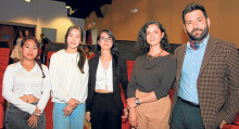 Karen Aristizábal, Luciana Hortuá, Daniela Franco, Katherine Estrada y Pablo Cuartas.