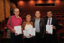 Luis Fernando Alzate, Luz Karina Sánchez, John Jairo Castaño y Juan Carlos López Núñez