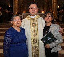 Familia: Lucía Pérez Correa, presbítero César Emilio Pérez Usme y Olga Usme.