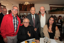 José Miguel Alzate, José Fernando Rodas, Óscar Gaviria, Henry Gutiérrez Ángel, gobernador de Caldas; y Viviana Santander.