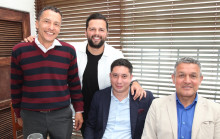 Jhon Jairo Bonilla, Juan David López, Andrés Posada y Rusbel Franco.
