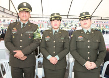 Mayor David Lizarazo, mayor Liliana Cardona y mayor Mónica Mojica. 