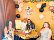 Catalina Montes, Luis David Montes Flórez, Karol Salazar y Carmen Andrea Flórez.