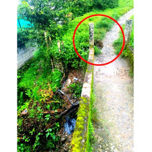 Este es el punto donde está ubicada la falla geológica.