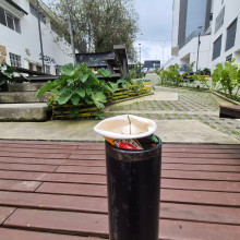 Retiraron los parasoles dañados en el bulevar de la 48